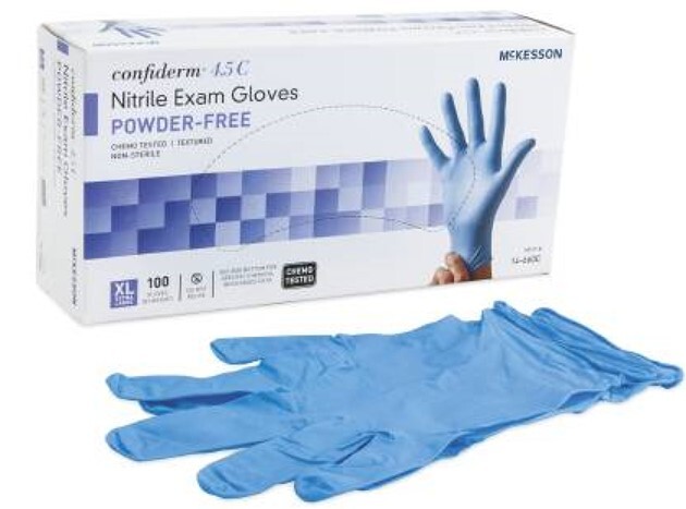 nitrile exam gloves extra large