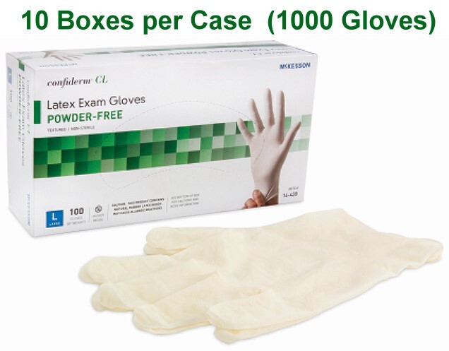 Latex powder free gloves Large