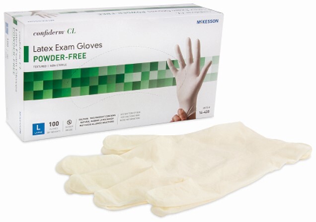 latex powder free exam gloves Large