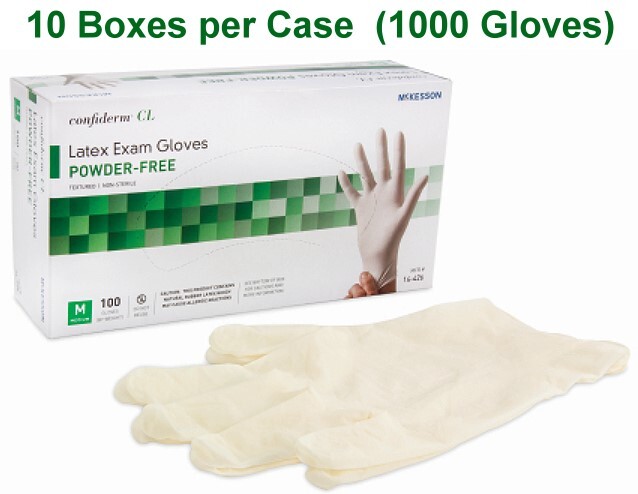 Latex Powder Free Exam Gloves, Medium Case