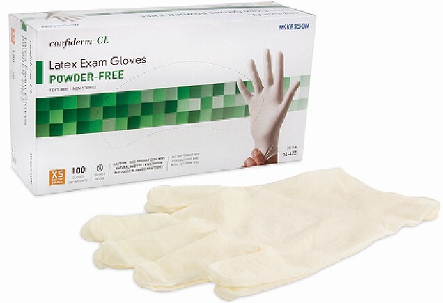 Latex Powder Free Exam Gloves Extra Small