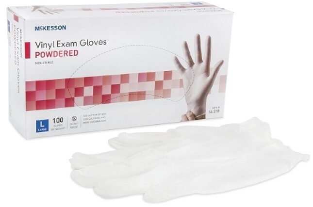 Vinyl Powdered Medical Gloves, Large Size