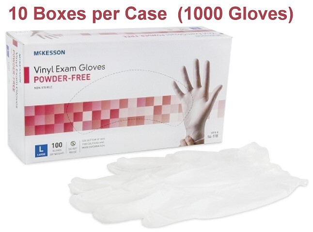 Vinyl Powder Free Gloves, Large