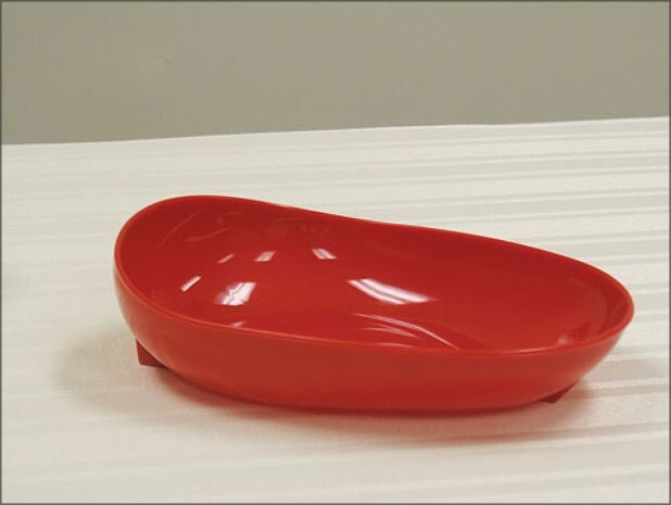 Redware Scooper Dish with Non Slip Base