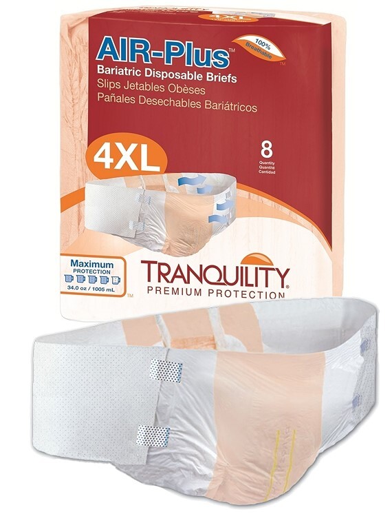 Tranquility Overnight 4X Air Breathable Plus Bariatric Briefs