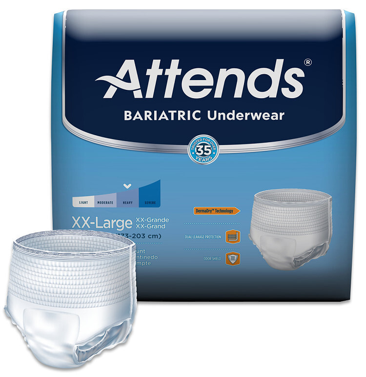 Attends 2X Protective Underwear - Bariatric Use