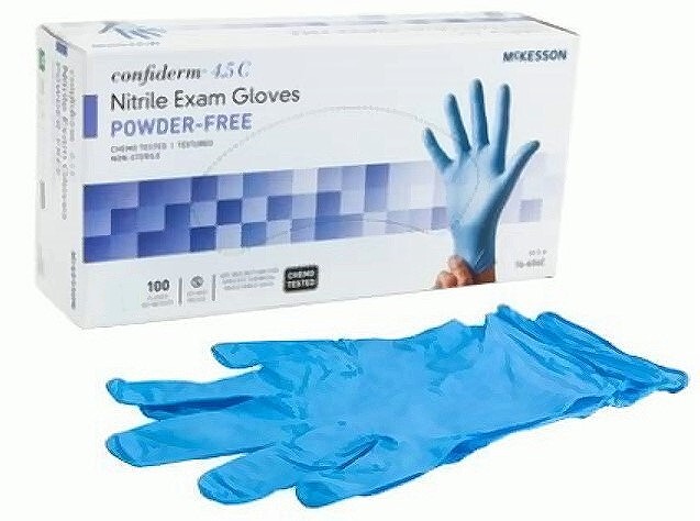 Nitrile Disposable Gloves in Blue