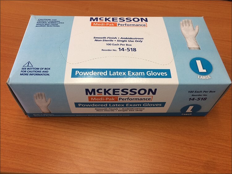 Latex Powdered Medical Gloves