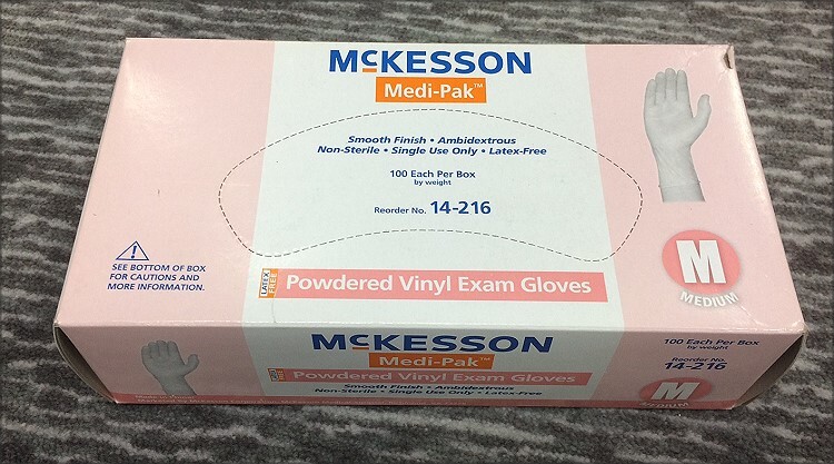 Vinyl Powdered Medical Gloves