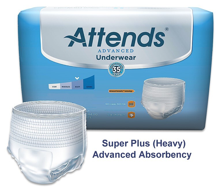 attends advanced super plus pull on underwear
