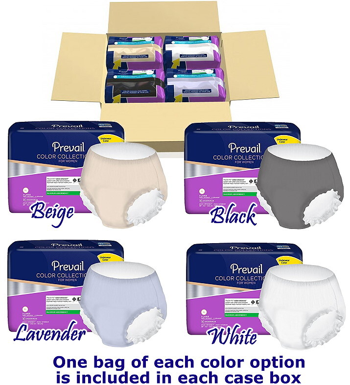 Prevail Colored Disposable Underwear for Women