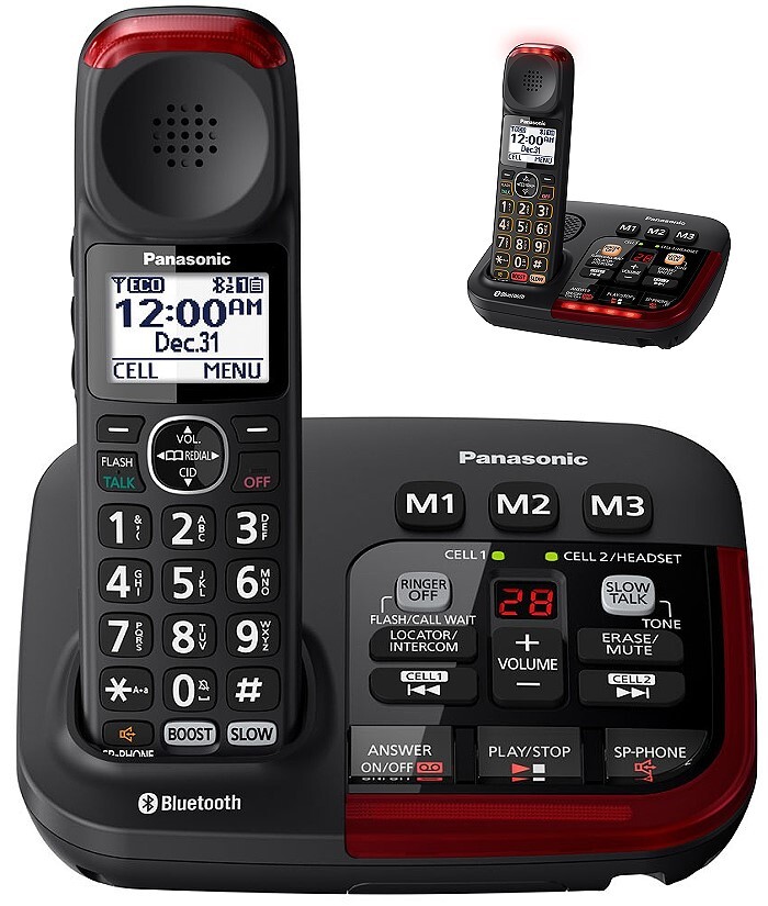 Panasonic Amplied Bluetooth Cell Phone with Answering Machine