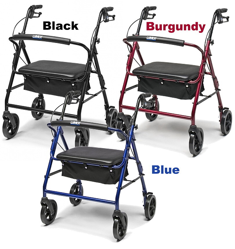 Lumex Walkabout contour bariatric aluminum rollator