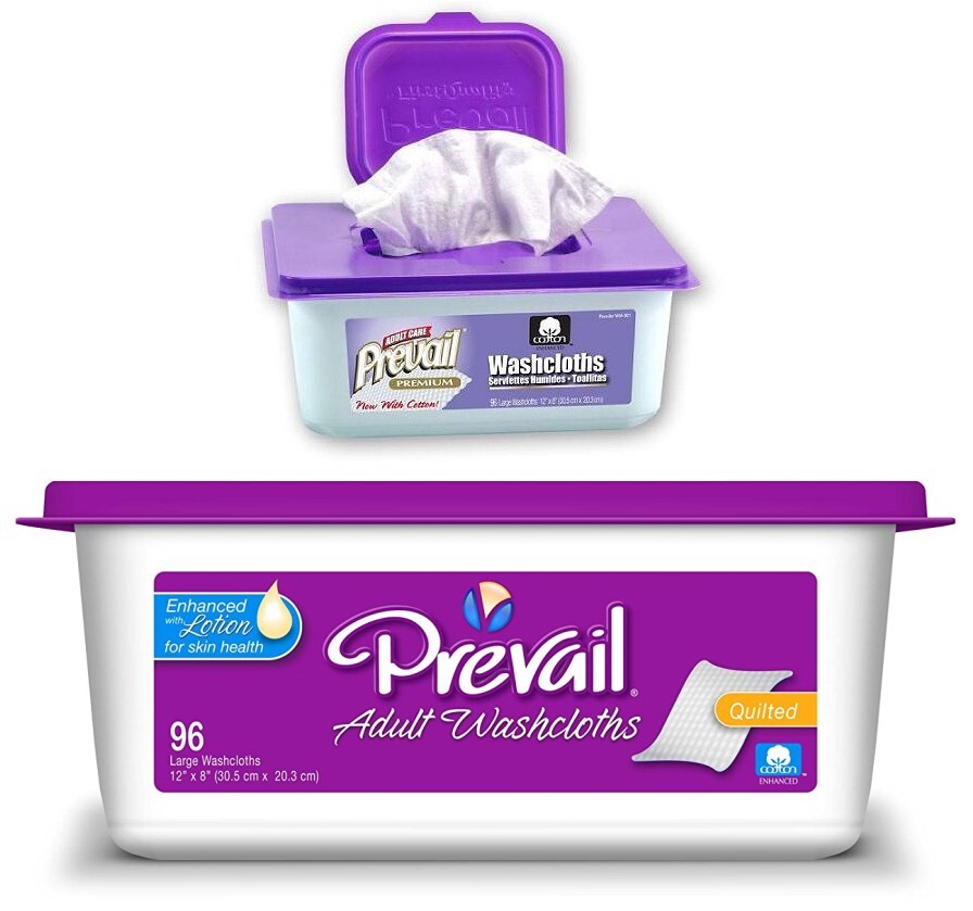 Prevail Wipes and Wet Washcloths