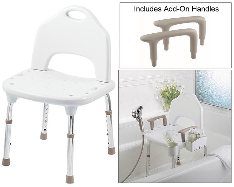designer bath chair with handles