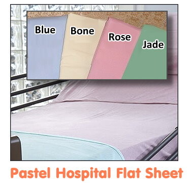 pastel color hospital flat sheets