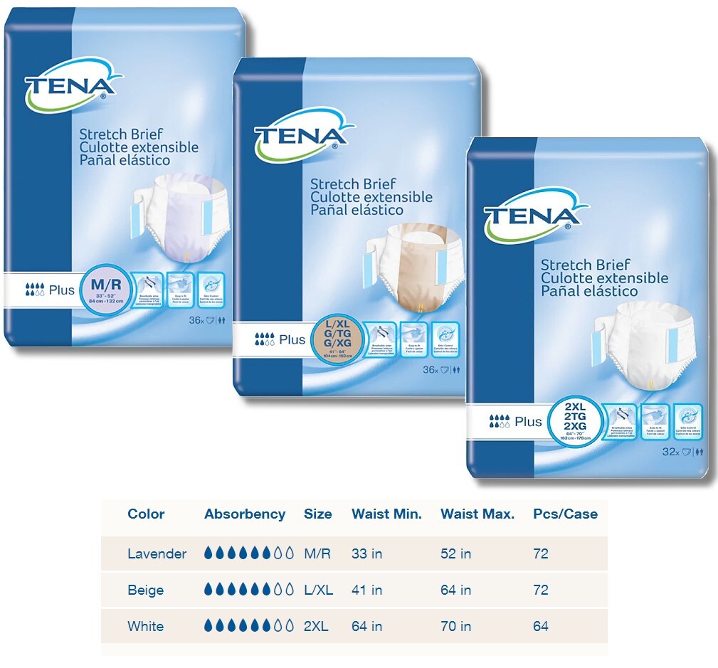 Tena Plus Stretch Briefs