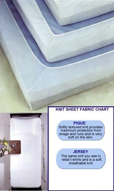 jersey knit fitted sheet for hospital beds