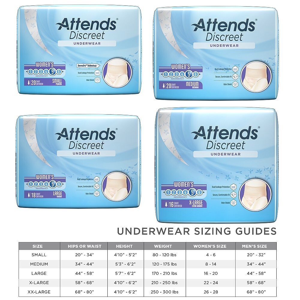 Attends Protective Underwear for Women