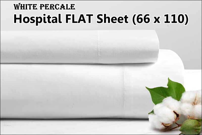 white flat sheet for hospital beds