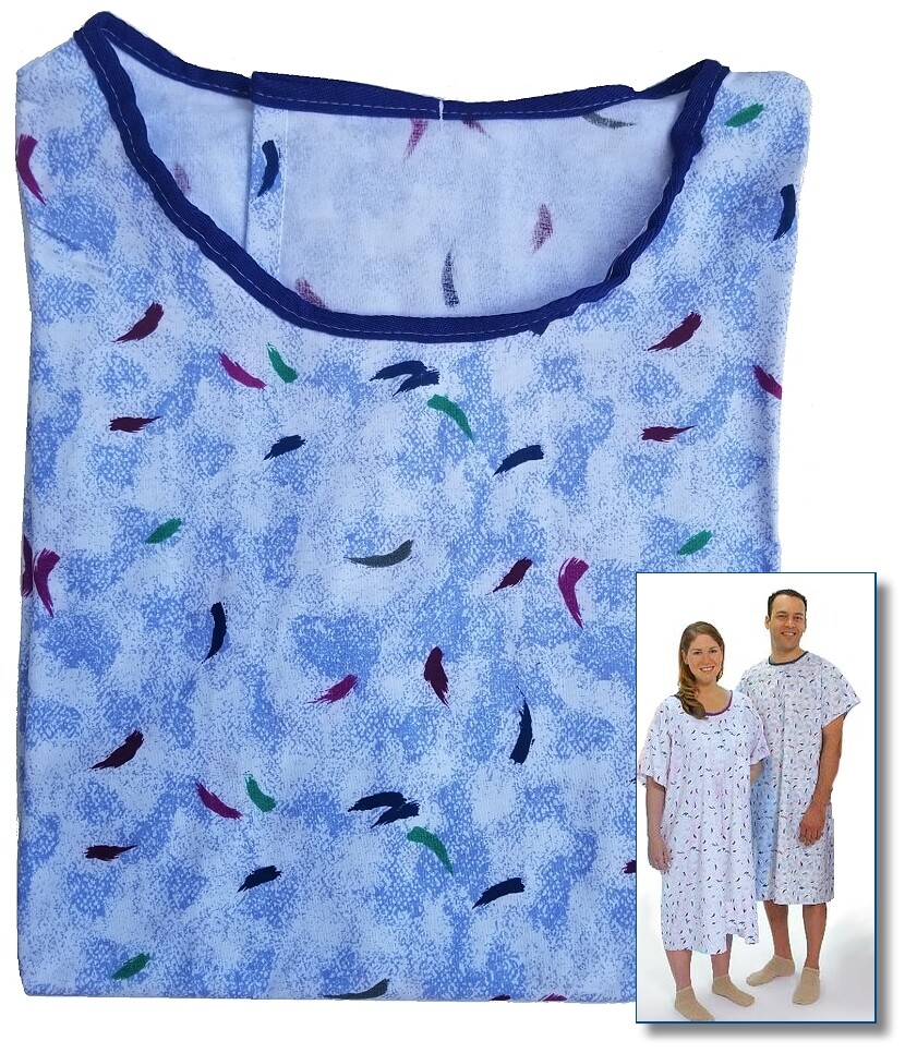 deluxe colorful hospital gown