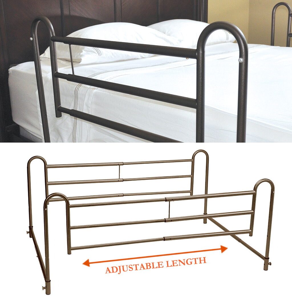 adjustable bed rails for home beds