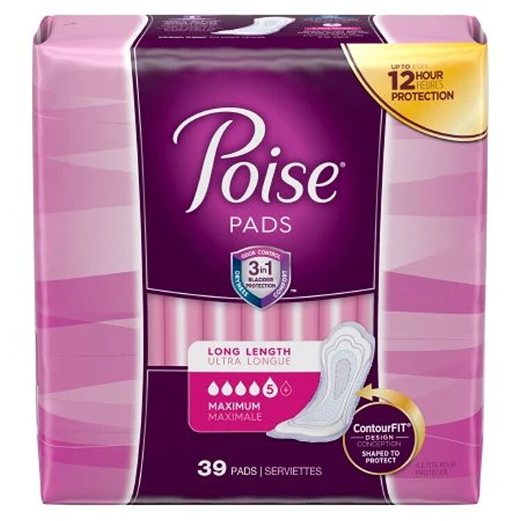 Poise Pads Maximum Absorbency Long Length