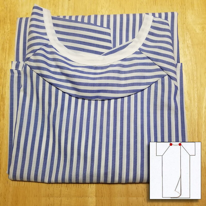 Mens Medium Designer Gown Blue Stripe