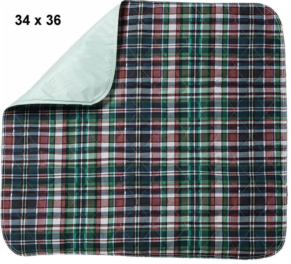 Plaid Incontinent Bed Pad Underpad 