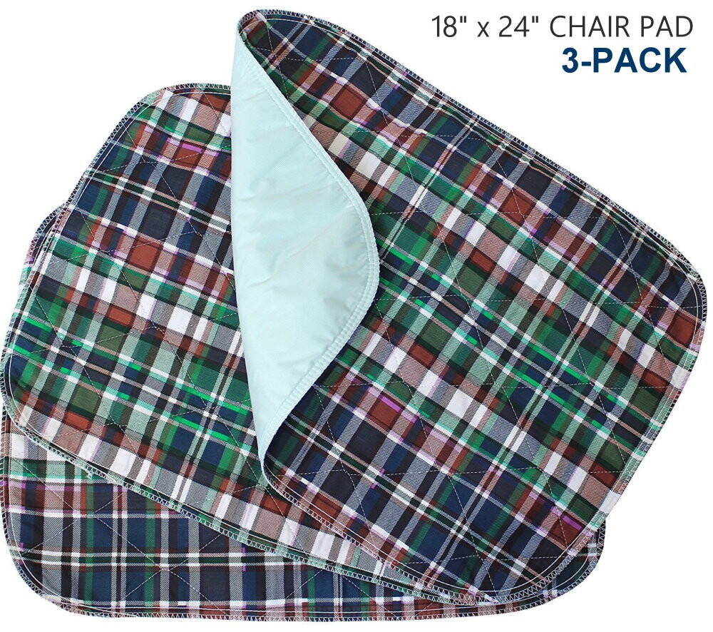 Plaid Incontinent Waterproof Chair Pad 
