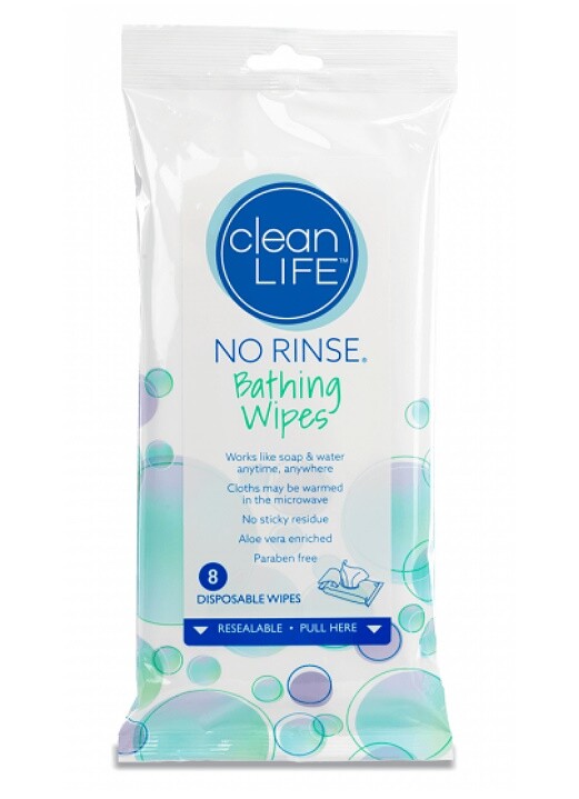 clean life no rinse bathing wipes