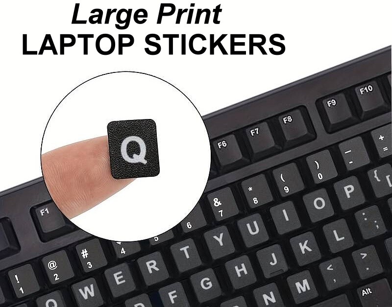 Laptop Stickers for low vision