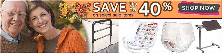 Save up to 40% on discounted home healthcare medical supplies and home health care products on sale for seniors, the elderly, disabled persons and their caregivers