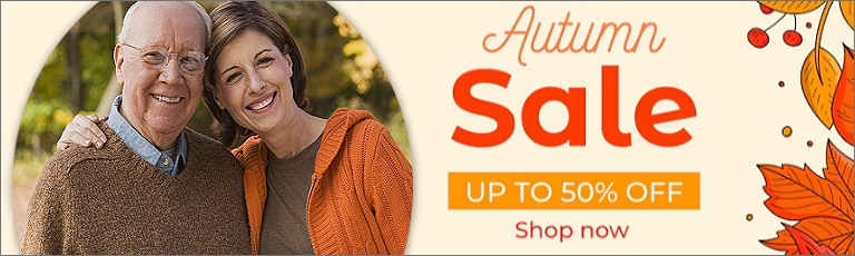 Autumn Fall Saving Event - Save up to 40% on discounted home health products and medical supplies on sale for seniors, the elderly, disabled persons and their caregivers