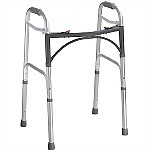 Deluxe Two-Button Folding Walker, Adult