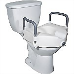 5" Locking Raised Toilet Seat w/ Removable Arms
