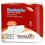 Tranquility® 3XL Bariatric Briefs, Fits 64"-96"