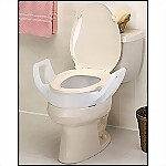 4" Bolt-On Raised Toilet Seat with Molded Arms, Standard