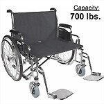Bariatric Sentra EC Heavy-Duty, Extra-Extra-Wide Wheelchair, 700 lbs.