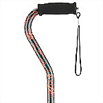 Adjustable Offset Cane, Paisley Green