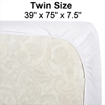 Essential® TWIN Size Contour Fitted Vinyl Mattress Protector, 39 x 75 x 7