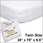 Essential® TWIN Size Zippered Vinyl Mattress Protector, 39 x 75 x 9