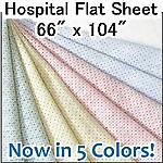 Deluxe Knit FLAT Hospital Sheet, 66 x 104 