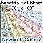 Bariatric Deluxe Knit FLAT Hospital Sheet, 70 x 108