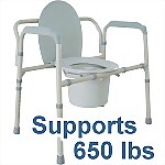 Bariatric Steel Folding Commode