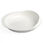 High-Sided Scoop Dish with Skid Resistant Base, 9" White
