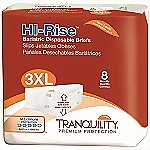 Tranquility® 3XL Hi-Rise Bariatric Briefs, Fits 64"-96"