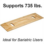 Bariatric Transfer Board with 2 Cut-Outs, 735 lb capacity 