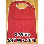Bariatric X-Wide Adult Bib and Clothing Protector, Red Floral