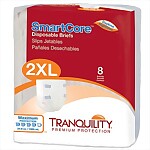 Tranquility® SmartCore™ 2X Tab Closure Disposable Briefs, Heavy Absorbency (Fits 60